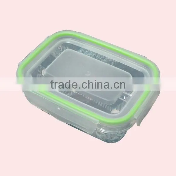 Food Grade Rectangle Shape Plastic Transparent Preserving Fresh Box With Lock photo-3
