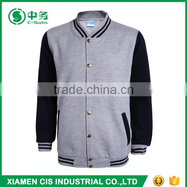 New Product Multi Color Sailor Collar 4XL Plus Size Mens Plain Varsity Jacket photo-2