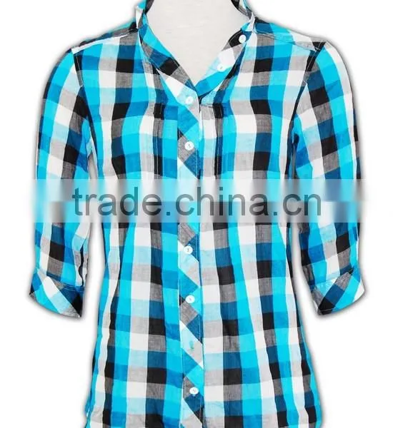 100% Cotton Design China Made Business Design Mens Plaid Flannel Shirts photo-2