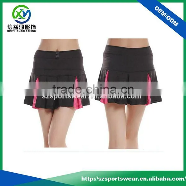 92% Polyester 8% Spandex Elastic Waistband Contrast Color Sports Skirt/golf Skirt photo-4