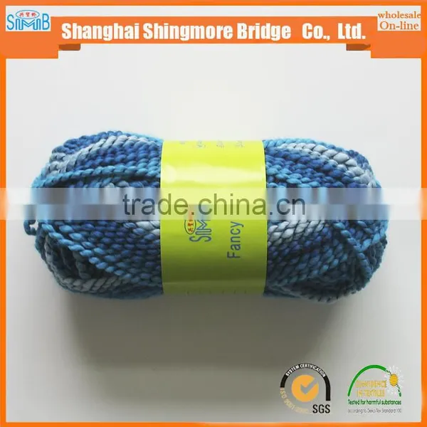 Shopping Knitting Yarns China Producer Cheapest Wholesale Oeko Tex Hand Knitting Scarf Yarn High Tenacity Polyester Ripple Yarn photo-4