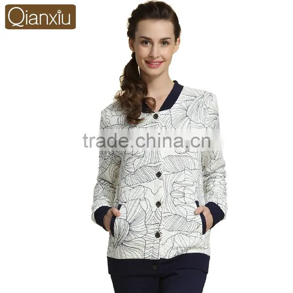High Grade Qianxiu Inventory Ladies Winter Womens Pajama Suit