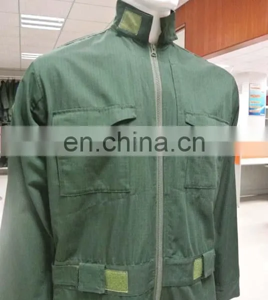 Wholesale Olive Green 100% Cotton Professional Safety Coverall Workwear photo-6