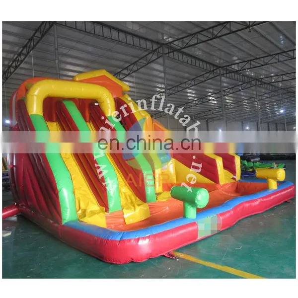 Aier Hot Sale Water Slide, Inflatable 3 Slide With Big Pool, Top Rent Inflatable Slide photo-2
