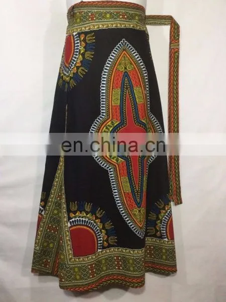 African Wax Ankara Dashiki Print Women Wrap Skirts Dashiki Maxi Long Full Skirt photo-2