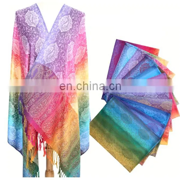 2017 Custom Design Newest Paisley Weave Jacquard Scarf