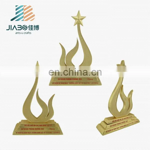 Custom Design 24k Gold Plated Metal Star Trophy photo-4