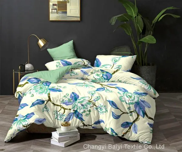 Custom Woven Fabric 100% Polyester Disperse Printing Hotel Bed Sheets for Home Textiles photo-3