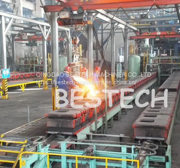 Automatic Horizontal Parting Flaskless Clay Sand Casting Molding Machine for Making Cast Iron photo-5
