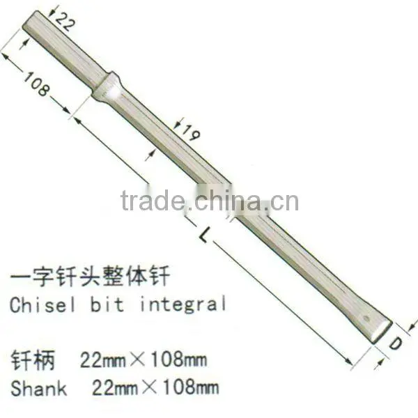 Chisel bit integral