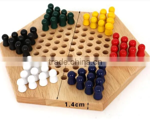 2015 Hot Promotional Items Wooden Musical Instruments Play Chess Game Now Wooden Hexagon Draughts Children's Early Education Toy photo-3