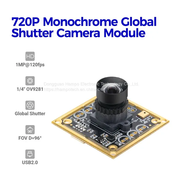 120fps OV9281 720P Global Shutter USB camera module