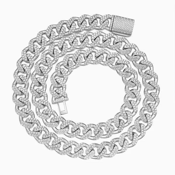 Shining Star Jewelry 8mm 10mm 12mm 14mm 16mm Street Style Men Zircon Cuban Chain