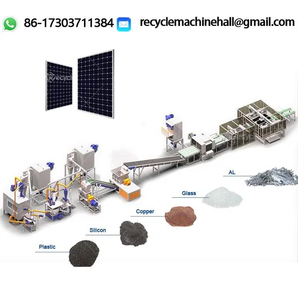PV Solar Panel Crushing Machine for Glass and Metal Recovery