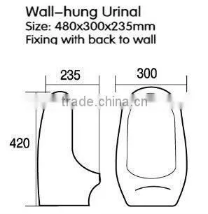 Chaozhou Bathroom Ceramic Wall Hung Cheap Urinal photo-3