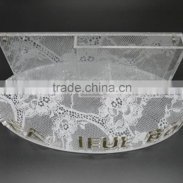 Custom Silk Screen Printing Plexiglass/acrylic/PMMA Retial Counter Cosmetic Leaflet Pocket Display Stand,table Brochure Holder photo-2