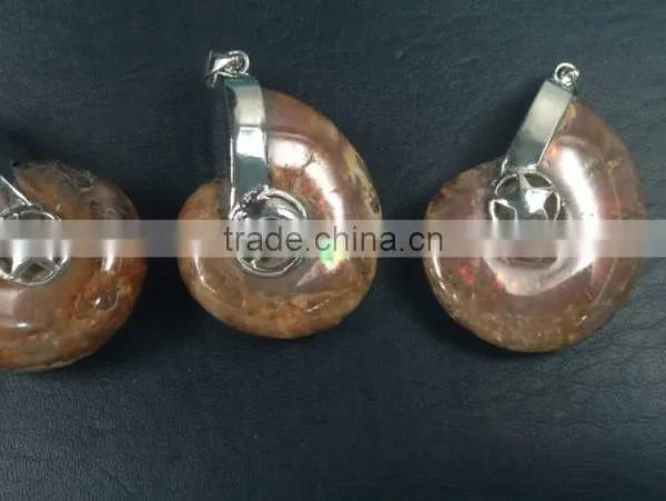 Wholesale Charm Fossilized Ammolite Diamond Pendant for Accessories photo-4