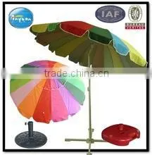 16K Colorful Rainbow Beach Umbrella With Tilt Outdoor Umbrella