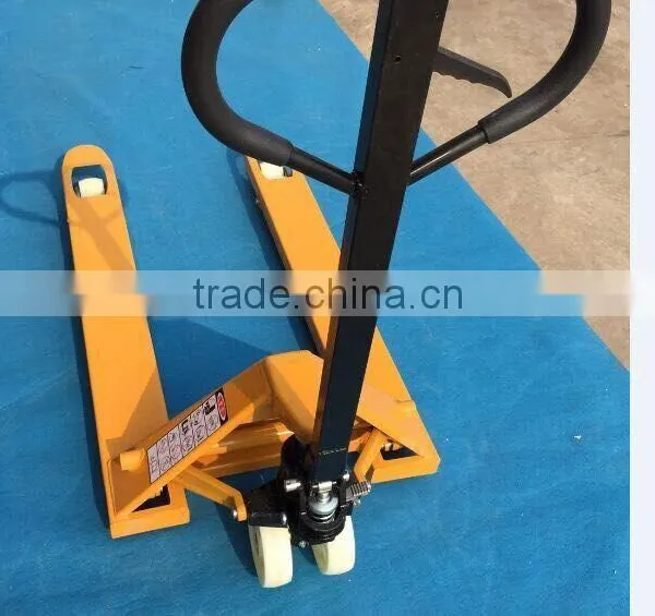 Small Mini Warehouse Equipment 2-3Ton Hand Hydraulic Pallet Truck With Nylon/PU Wheels for Sale photo-3