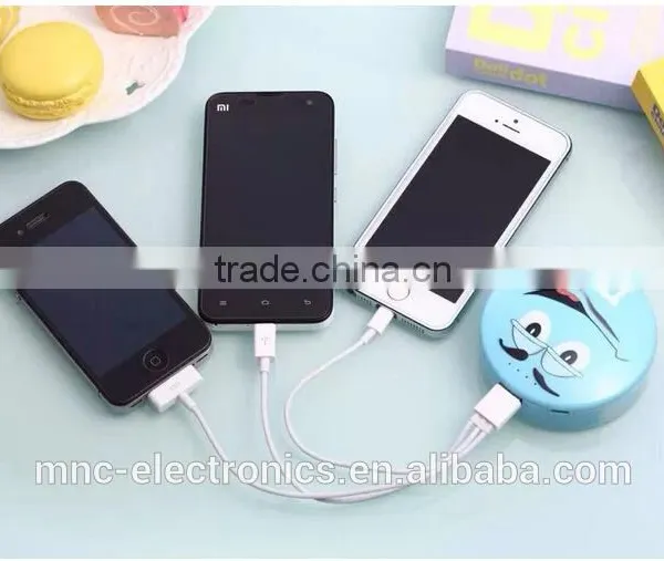 Promotion Gift Personalized Logo Printing Round Shape Smart Mobile Battery Pack Power Bank Charger With Micro Usb Charging Cable Supplier's Choice photo-6
