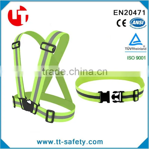 Yongkang Factory High Visibility Elastic Safety Belt Reflective Security Straps for Outdoor Safety