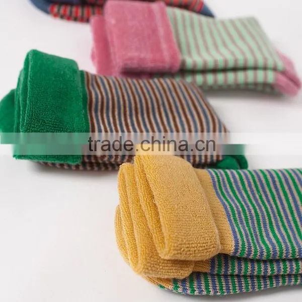 Colorful Stripe Terry Socks Long Terry Sock Lady Stripe Socks Women Terry Socks photo-3