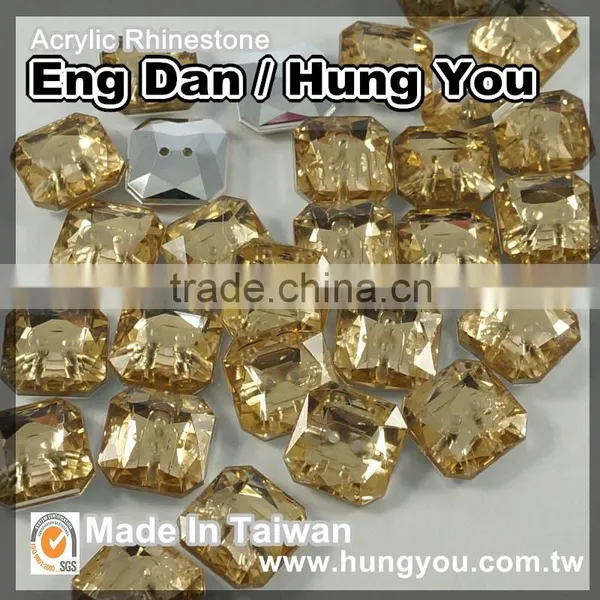 2 Holes Point Back Taiwan Garment Accessories Rhinestone Buttons photo-2
