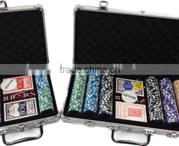 13.5g 500 Pcs Clay Cosmetics Casino Poker Chip Set With Aluminun Metal Case Roulette Chips Set photo-3