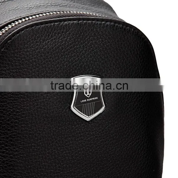 2016 Fashion Men Black Leather Single Strape Shoulder Bags Messenger Bags Dongguan photo-6