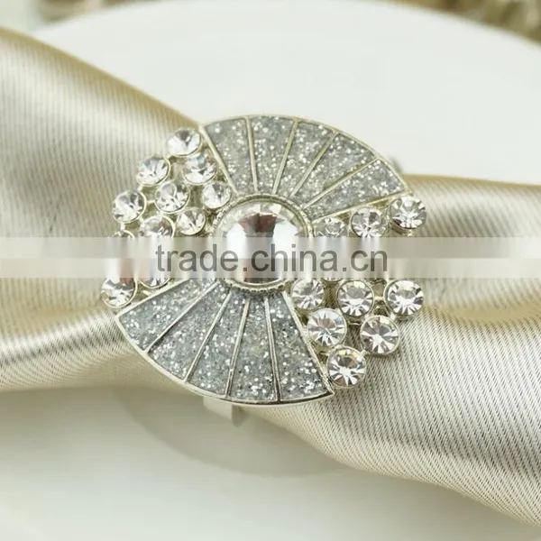 New Design High Quality Bulk Wholesale Sliver Wedding Napkin Rings for the Towel Table Decoration