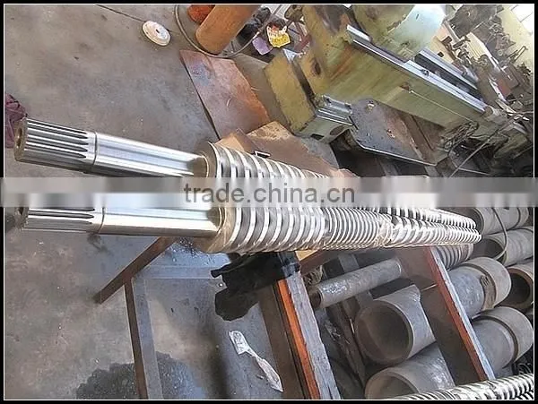 Conical Screws Extruder Twin Barrel and Screw for Plastic Machine photo-5