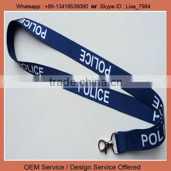 Custom Printed Polyester Ribbon Lanyard Silk Printing Lanyard