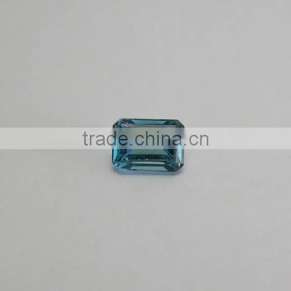 Blue Topaz Quartz Faceted Cut Loose Gemstone photo-2