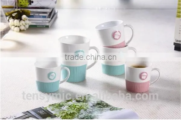New Design Embossed Wholesale Porcelain Promotional Mug photo-5