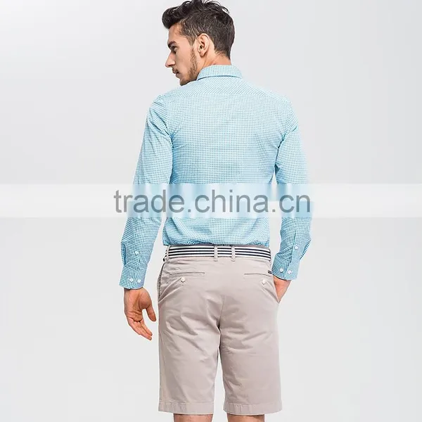 Men's Casual Business Korea European Cotton Plaid Shirt photo-2