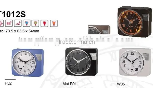 White Hand Size Sweep Touch Light Alarm Clock photo-3
