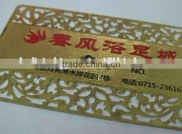 2015 Hot Selling High Quality Cheap Logo DIY Stainless Steal Businesss Card /Golden /silvery Color Vip Card for Membership photo-3