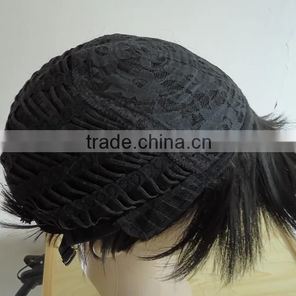 Cheap Fashion Synthetic Hair Short Wig Black Color photo-6