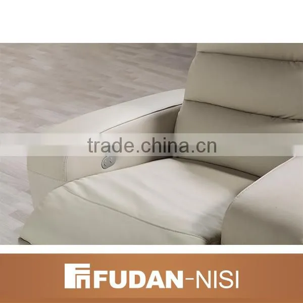 2017 Genuine Leather Recliner Sectional Sofa Set China photo-2