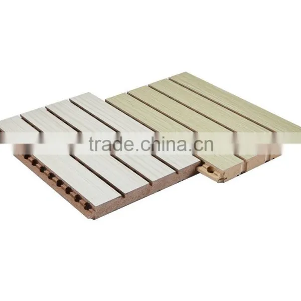 Groove Wood Wall Acoustic Fire Resistant Board Ffor Sound Absoprtion photo-5