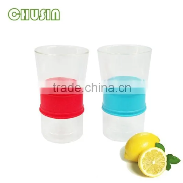 Mouth Blown Borosilicate Double Wall Glass Solo Cup Solo Mug Party Mug Party Cup With Silicone Lid photo-6