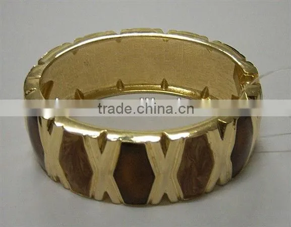 Crystal Enamel Hinged Enamel Bangle Bracelets