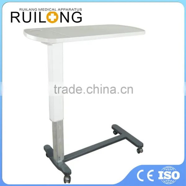 Height Adjustable Armrest Hospital Bed Tray Table