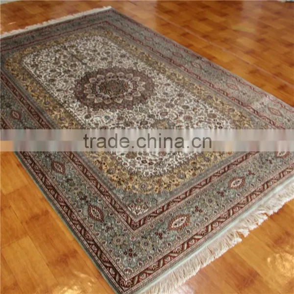 5x8ft Persian Silk Rugs Popular Sale Golden Sunflower Designs Silk Rug photo-2