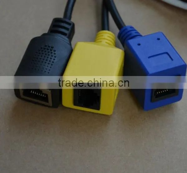 RJ11 RJ12 RJ45 male and female plug and socket molding extension cable