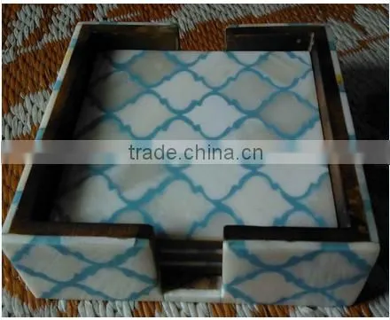 SIXTH SENSE Fancy Acrylic Bone Tea Coasters