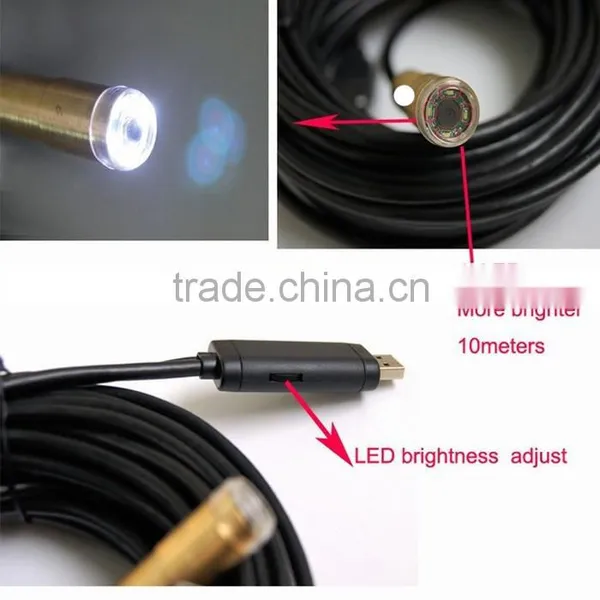 Portable Mini 14mm Dia Length 3m Borescope Usb Snake Industrial Endoscope Camera photo-3
