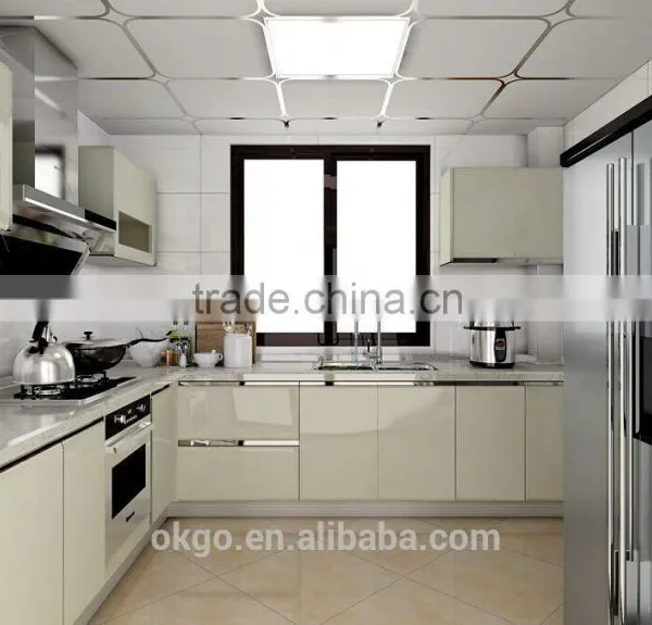 Popular Design Modern High Gloss Lacquering Finish Kitchen Doors photo-4