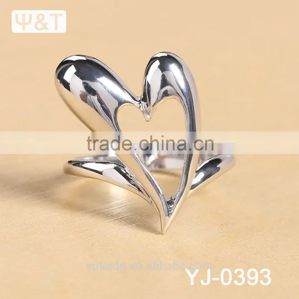 Jingli Jewelry Special Design Heart Shaped Silver Ring (YJ-393) photo-2