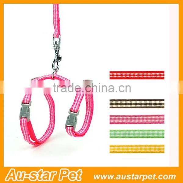 Grid Markings Factory Price Nylon Cat Pet Harness / Leashes photo-4